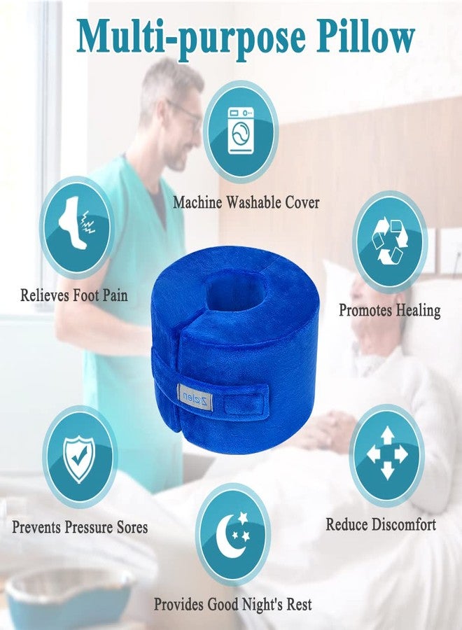 Zelen Heel Protector for Pressure Sores Foot Elevation Pillow Ankle Protector Wedge Heel Protector Cushion for Bed Sores Foot Support Pillow for Sleeping Ulcer Elevated Foam (Medium, 1 PCS) - Image 4